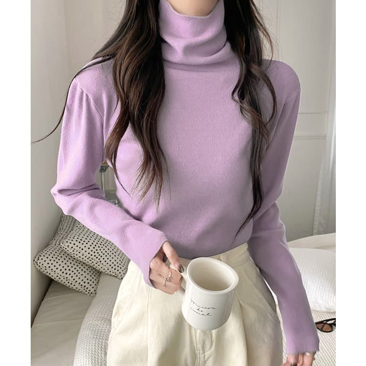 ハイネックリブニット リブ編み タートルネック | Riff | 詳細画像5 