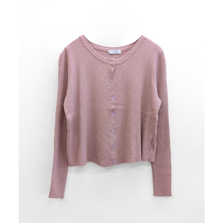 ラウンドネックリブカーディガン リブ編み ノーカラー | Riff | 詳細画像38 