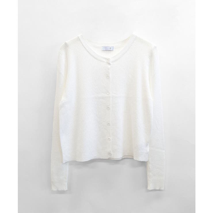 ラウンドネックリブカーディガン リブ編み ノーカラー | Riff | 詳細画像40 