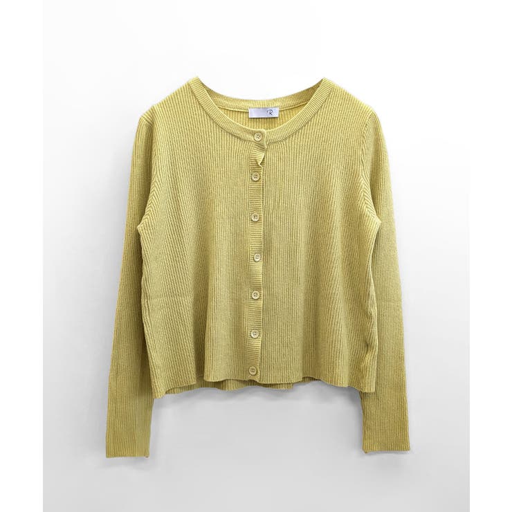 ラウンドネックリブカーディガン リブ編み ノーカラー | Riff | 詳細画像41 