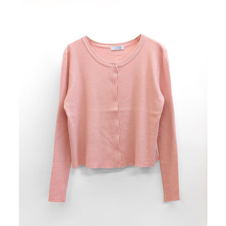 ラウンドネックリブカーディガン リブ編み ノーカラー | Riff | 詳細画像42 