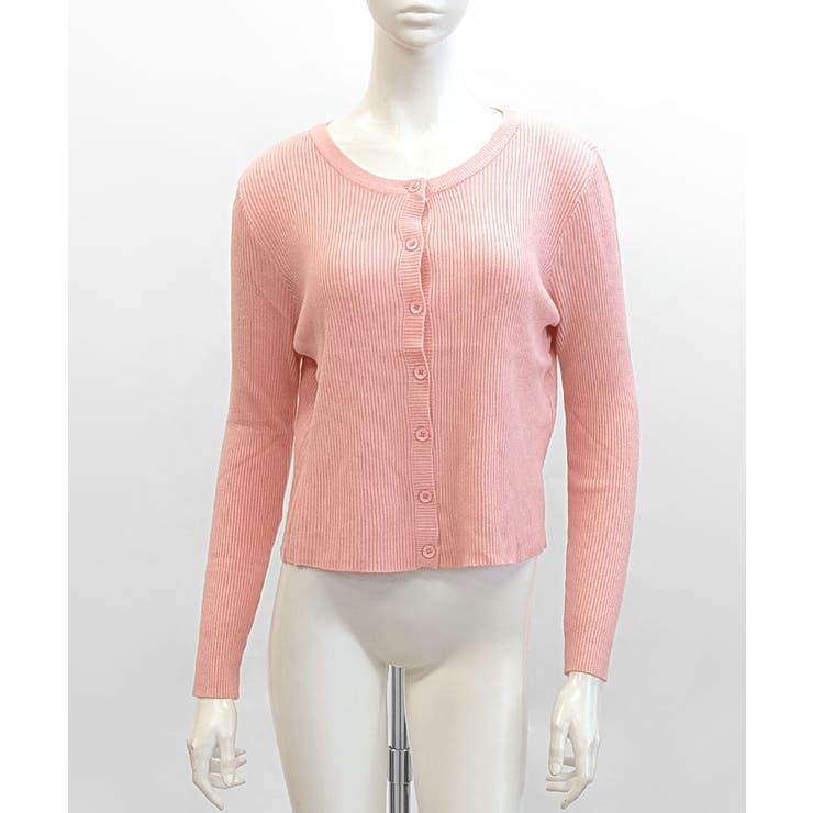 ラウンドネックリブカーディガン リブ編み ノーカラー | Riff | 詳細画像44 