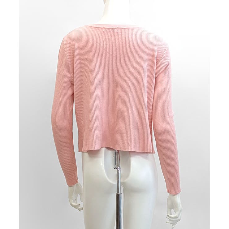 ラウンドネックリブカーディガン リブ編み ノーカラー | Riff | 詳細画像46 