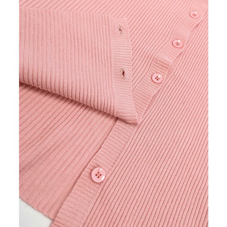 ラウンドネックリブカーディガン リブ編み ノーカラー | Riff | 詳細画像49 