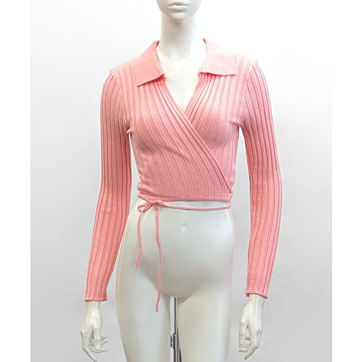 カシュクールニット ショート丈 スキッパー襟 | Riff | 詳細画像22 