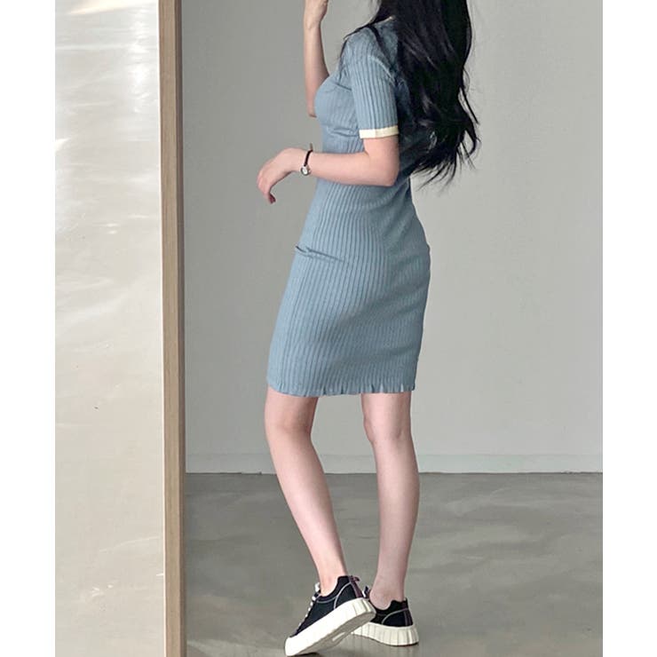 リブニットワンピース タイトワンピース ニットワンピース | Riff | 詳細画像7 