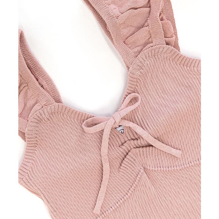 ビスチェ風リブニットトップス タンクトップ リボン | Riff | 詳細画像23 