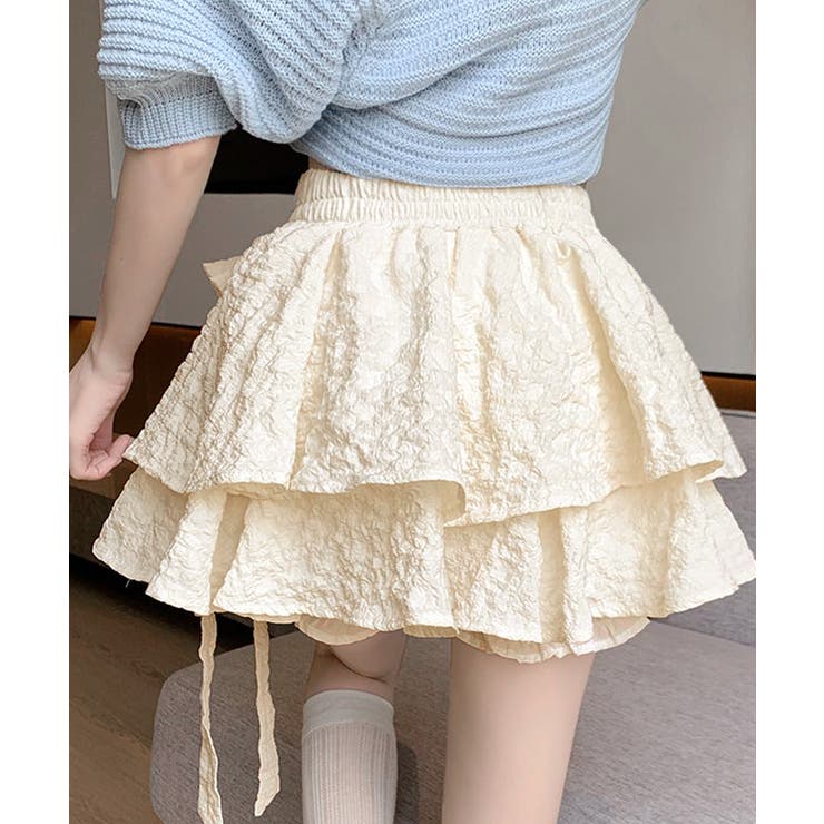 リボンティアードミニスカート インパン付き ショート丈スカート | Riff | 詳細画像17 