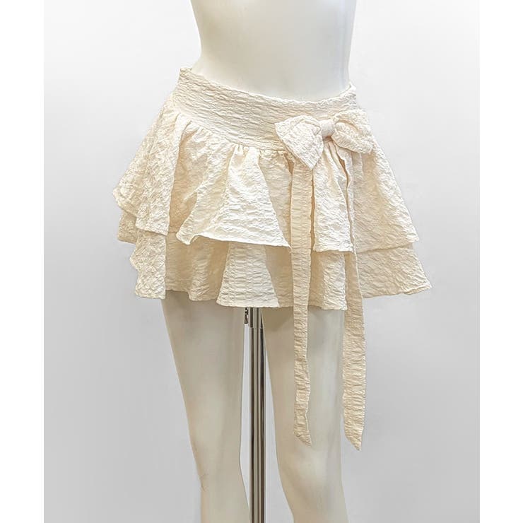 リボンティアードミニスカート インパン付き ショート丈スカート | Riff | 詳細画像24 