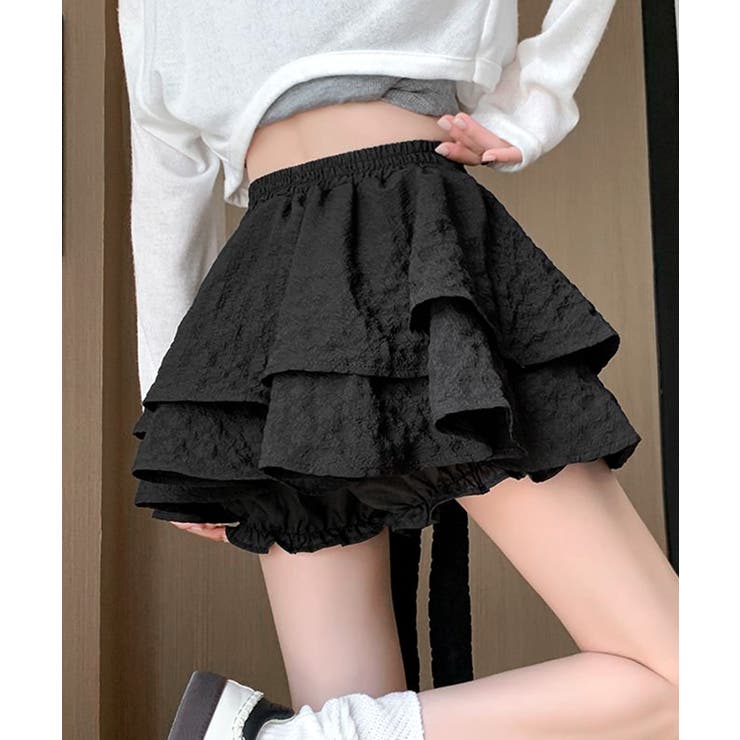 リボンティアードミニスカート インパン付き ショート丈スカート | Riff | 詳細画像4 