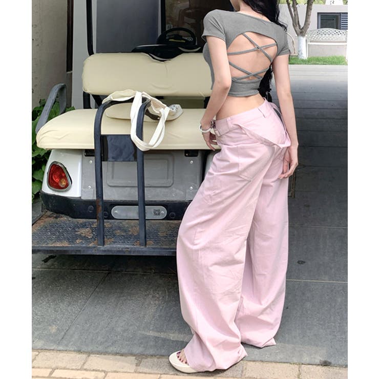 バックオープンスクエアネックTシャツ パッド付き カップ付き | Riff | 詳細画像12 