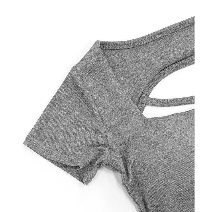 バックオープンスクエアネックTシャツ パッド付き カップ付き | Riff | 詳細画像30 