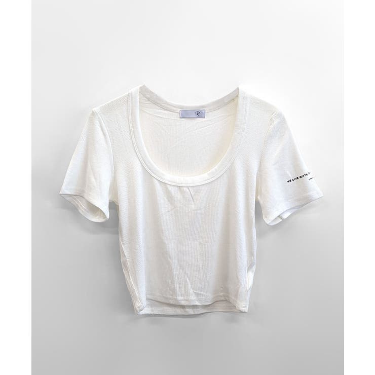 Uネック半袖Tシャツ ショート丈 クロップド丈 | Riff | 詳細画像27 