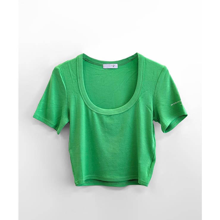 Uネック半袖Tシャツ ショート丈 クロップド丈 | Riff | 詳細画像29 