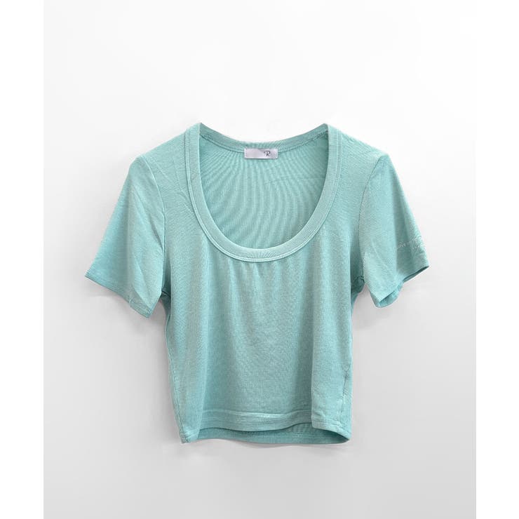 Uネック半袖Tシャツ ショート丈 クロップド丈 | Riff | 詳細画像30 