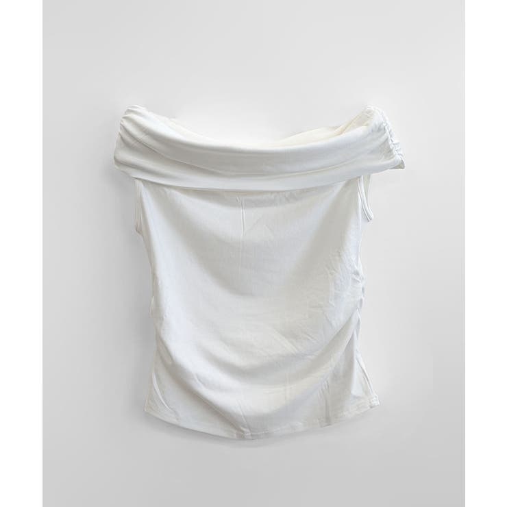 【yori】ソリッドバックフレアtee 美品　　ホワイト yori ヨリ ソリッドバックフレアTee ホワイト フリー カットソー