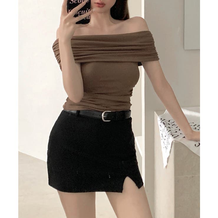 オフショルダートップス 半袖 Tシャツ | Riff | 詳細画像15 