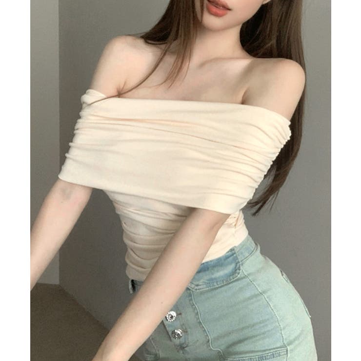 オフショルダートップス 半袖 Tシャツ | Riff | 詳細画像17 