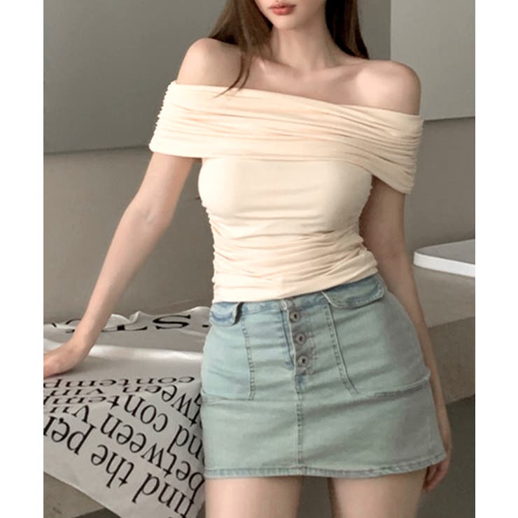 オフショルダートップス 半袖 Tシャツ | Riff | 詳細画像18 