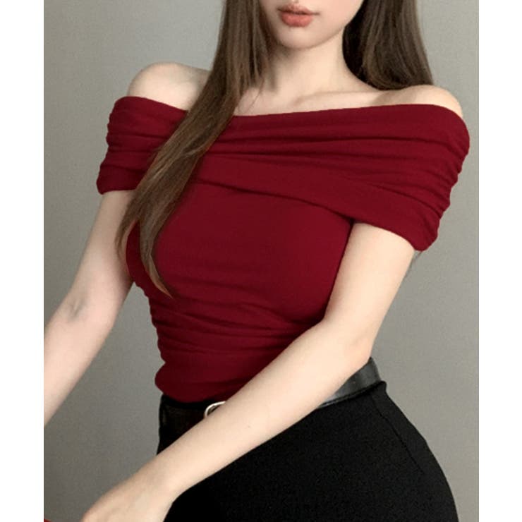 オフショルダートップス 半袖 Tシャツ | Riff | 詳細画像20 