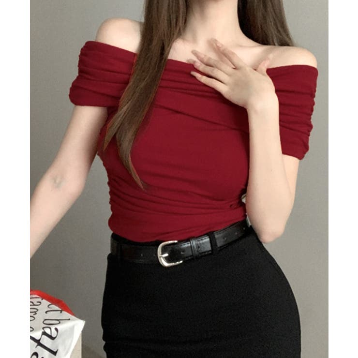 オフショルダートップス 半袖 Tシャツ | Riff | 詳細画像21 