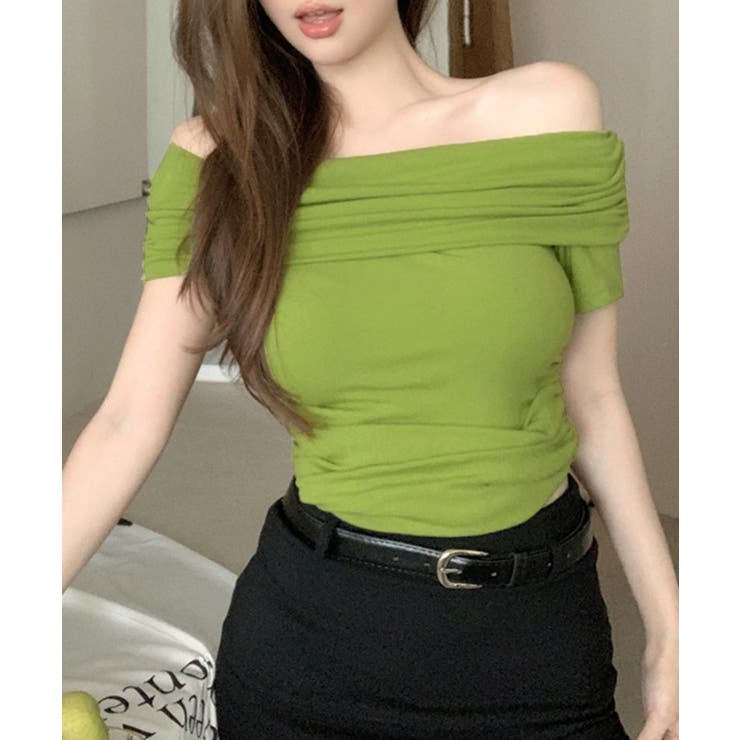 オフショルダートップス 半袖 Tシャツ | Riff | 詳細画像24 