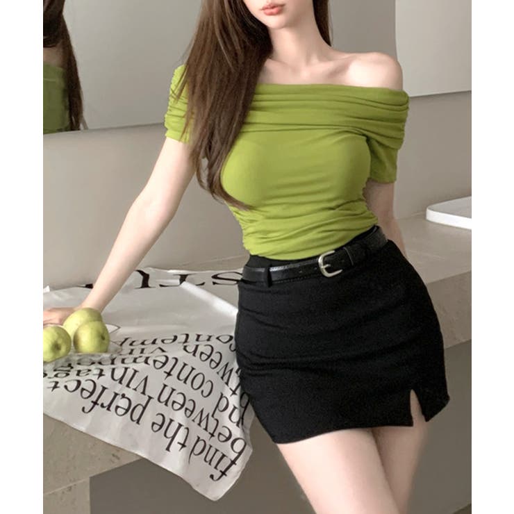 オフショルダートップス 半袖 Tシャツ | Riff | 詳細画像27 