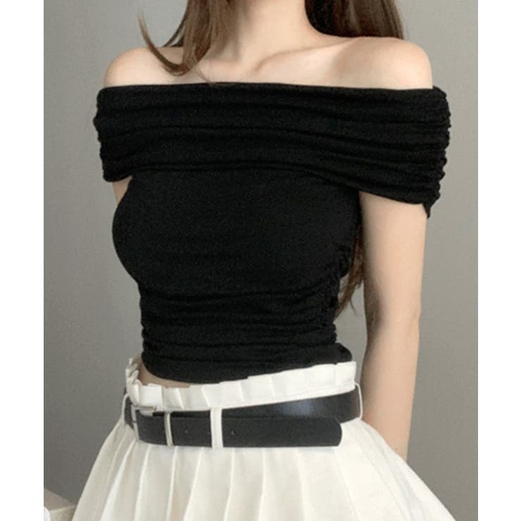 オフショルダートップス 半袖 Tシャツ | Riff | 詳細画像4 