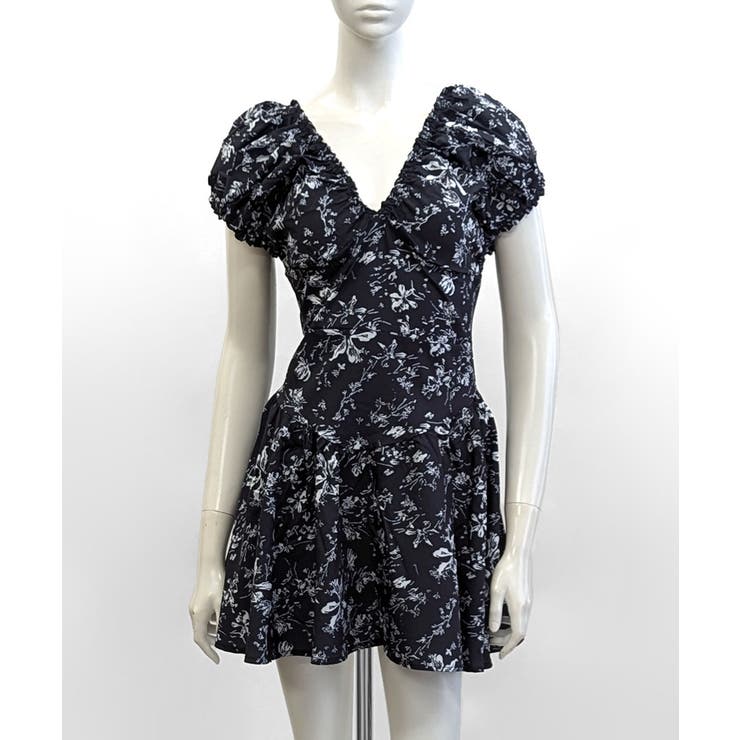 花柄ミニワンピース ミニ丈 ショート丈[品番：NETW0002253