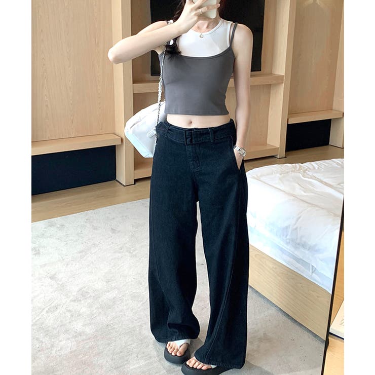 重ね着風タンクトップ フェイクレイヤード ドッキング | Riff | 詳細画像13 