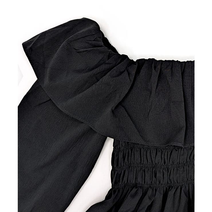 オフショルフリルシャーリングトップス パフスリーブ ペプラム | Riff | 詳細画像54 