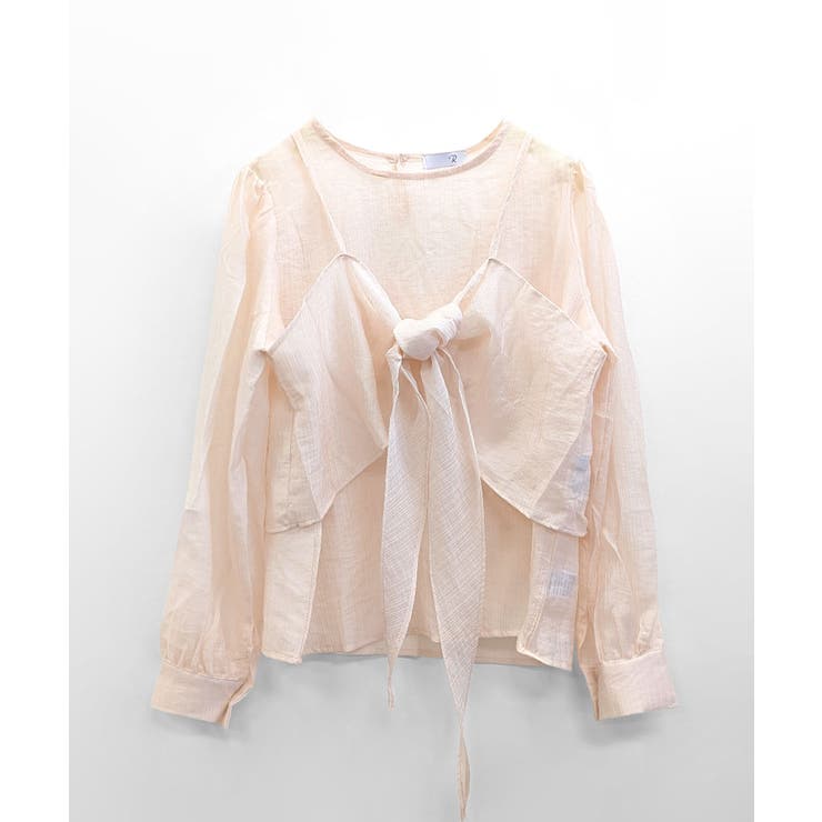 [2点セット] フロントリボンビスチェ+シアーブラウス アンサンブル | Riff | 詳細画像23 