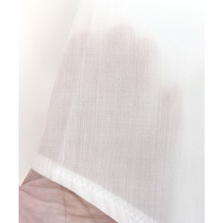 折り返しタックスリーブ半袖シャツ オープンカラー ブラウス | Riff | 詳細画像20 