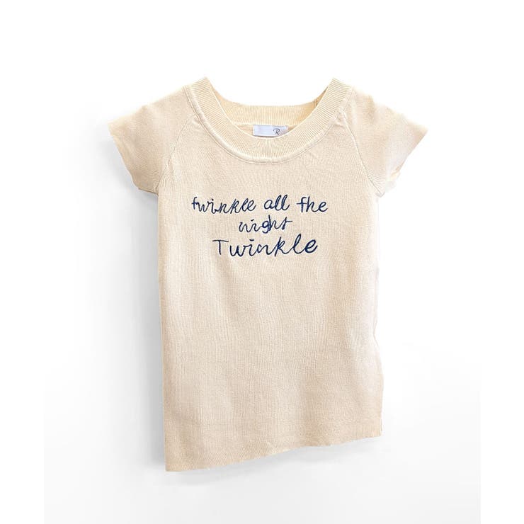 ワンショルダーサイドスリットロゴトップス イレギュラーヘム Tシャツ | Riff | 詳細画像17 