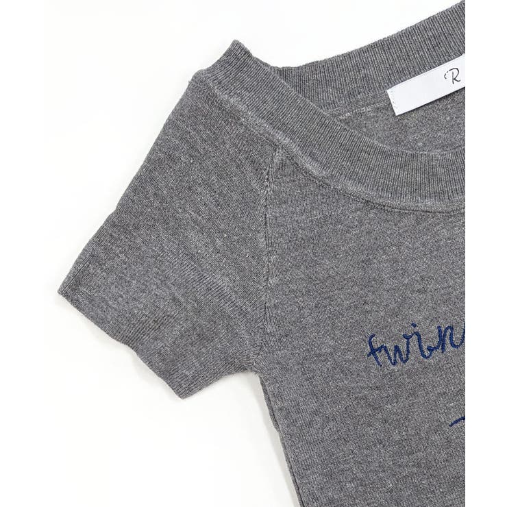 ワンショルダーサイドスリットロゴトップス イレギュラーヘム Tシャツ | Riff | 詳細画像21 