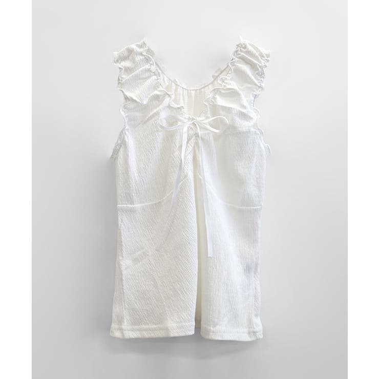 センターリボンギャザーノースリーブ 2WAY オフショル | Riff | 詳細画像21 