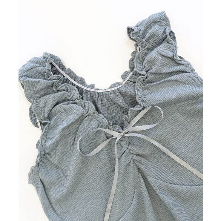 センターリボンギャザーノースリーブ 2WAY オフショル | Riff | 詳細画像26 