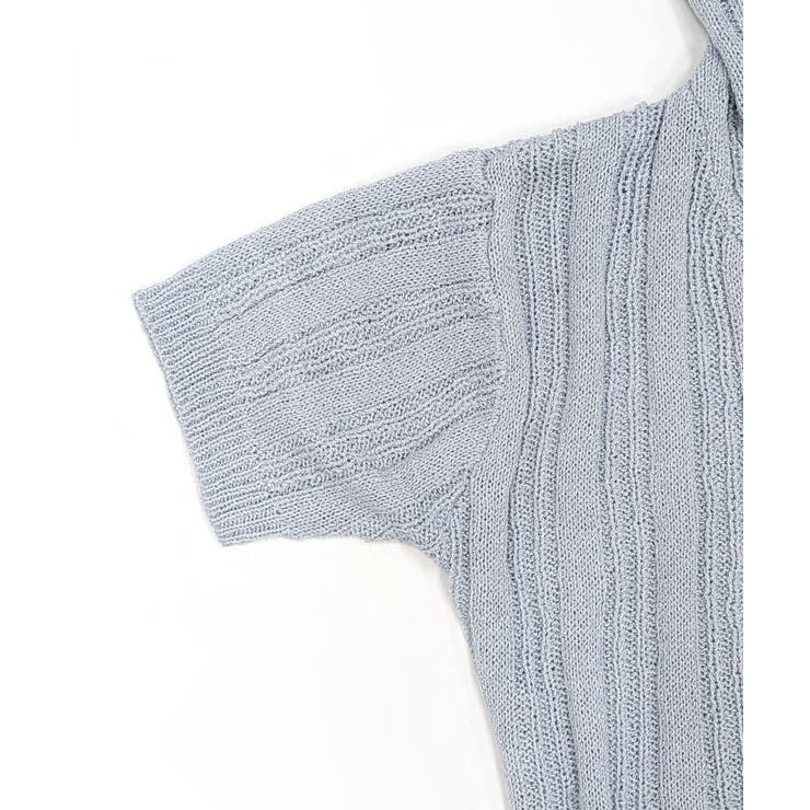 フード付きニット半袖カーディガン サマーニット ニットカーデ | Riff | 詳細画像18 