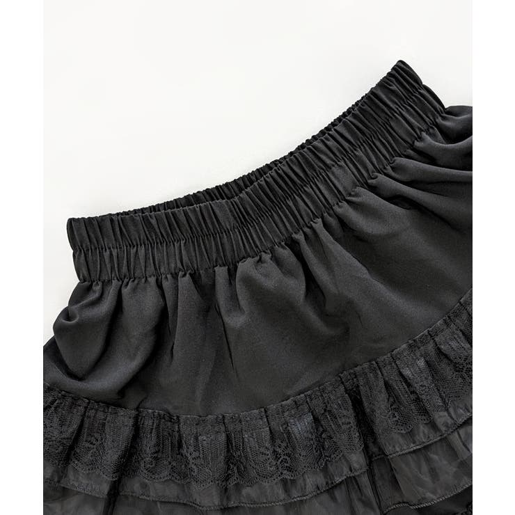 2段レースフリルミニスカート インナーパンツ付き ティアードスカート | Riff | 詳細画像33 