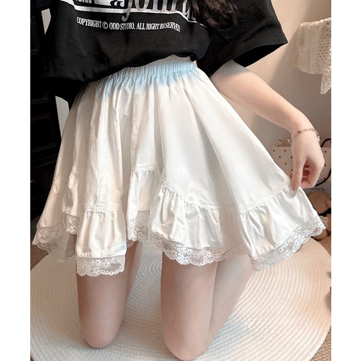 RANOR ラナー　インナースパッツ付きスカート　ボトムス フリル　MMA RANOR ラナー インナースパッツ付きスカート ボトムス フリル MMA