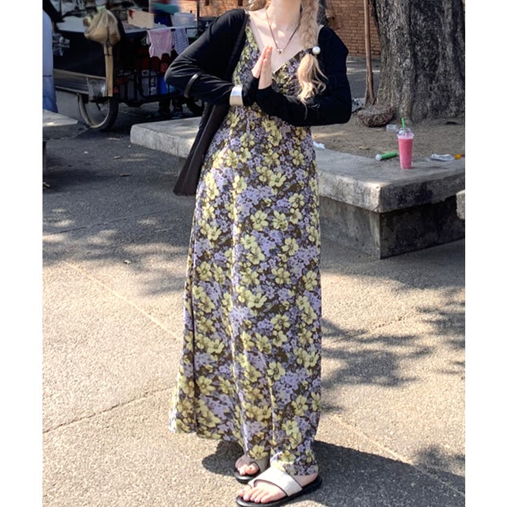 着用回数少 マックスマーラ カシュクール マキシ丈ワンピースAライン総