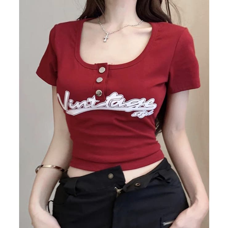 ヘンリーネックロゴプリントTシャツ 半袖 プリントT | Riff | 詳細画像20 