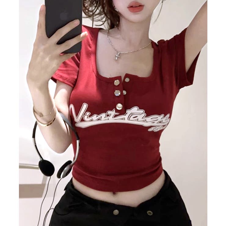 ヘンリーネックロゴプリントTシャツ 半袖 プリントT | Riff | 詳細画像24 