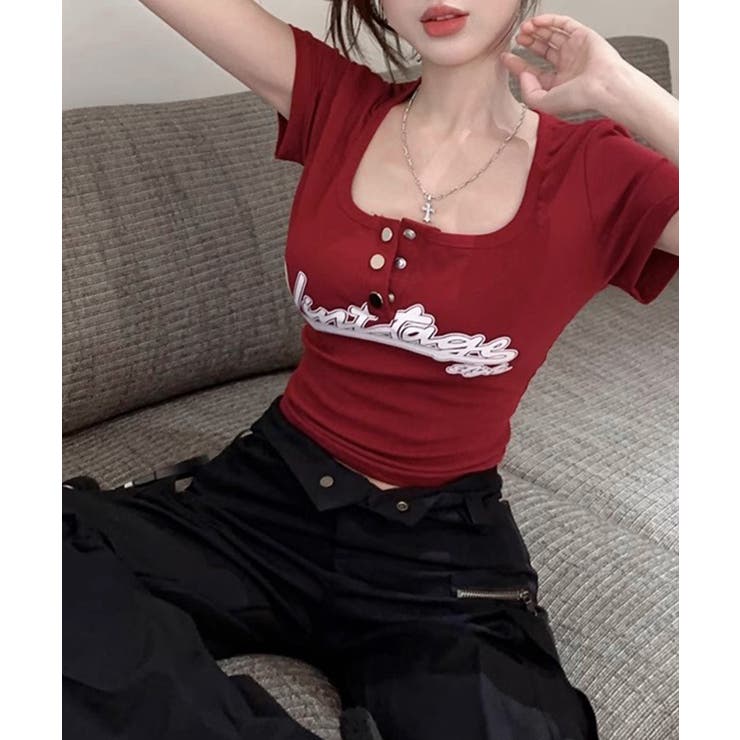 ヘンリーネックロゴプリントTシャツ 半袖 プリントT | Riff | 詳細画像28 