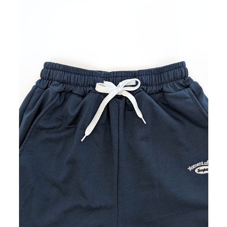 2点セット] ハーフジップトップス+ショートパンツ セットアップ[品番