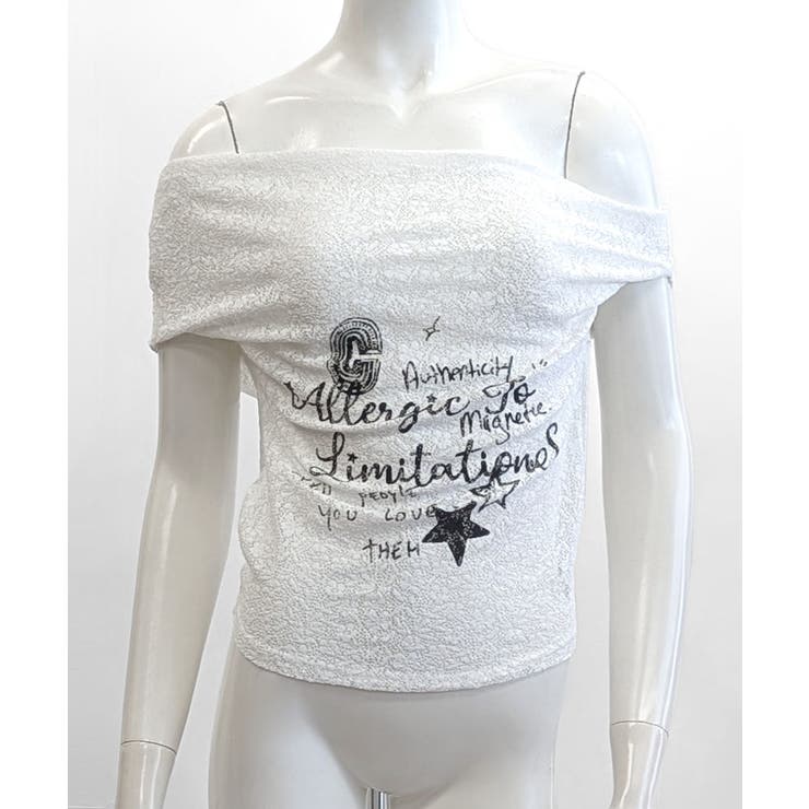 オフショルロゴレーストップス ワンショル ロゴプリント | Riff | 詳細画像24 