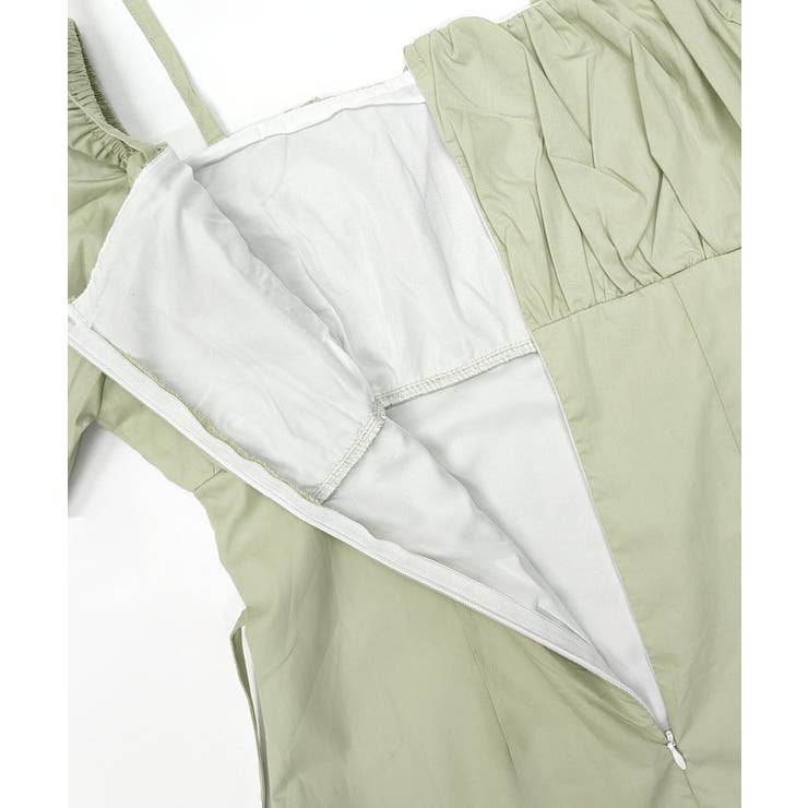 オフショルダーリボンミニワンピース パフスリーブ ショート丈ワンピース | Riff | 詳細画像18 