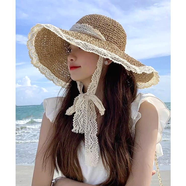 新品】 UN3D. LACE HATハット 麦わら帽子 スローハット