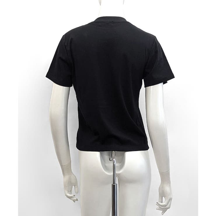 パールリボン付き半袖ロゴTシャツ チャーム付き クルーネック | Riff | 詳細画像20 