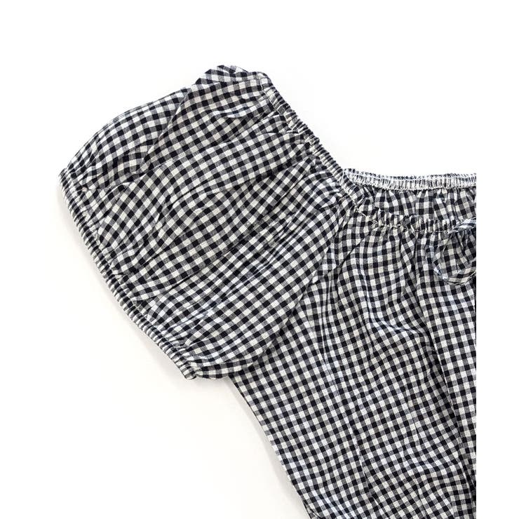 オフショルシャーリング半袖トップス パフスリーブ リボン | Riff | 詳細画像30 